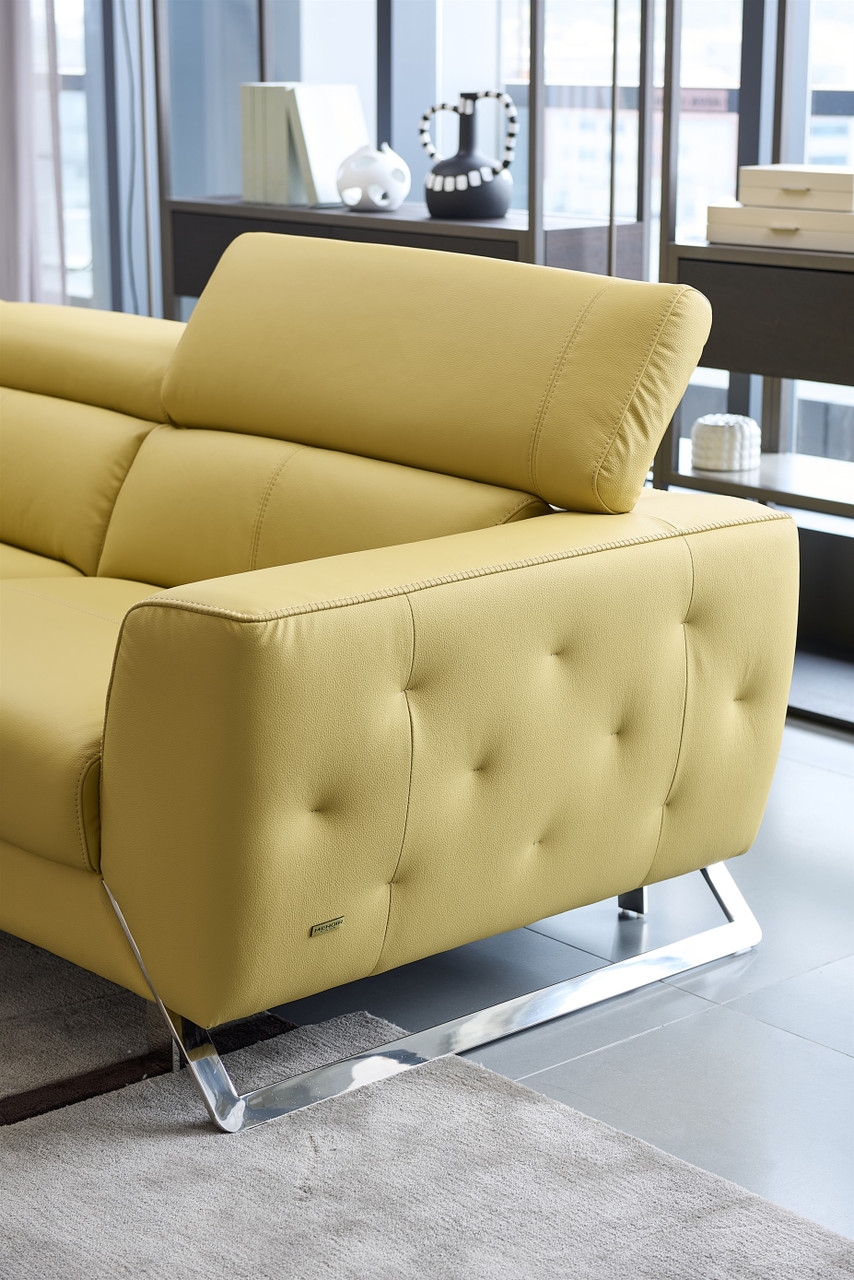 S266 Leather Match Sectional Sofa, Left Arm Chaise Facing
