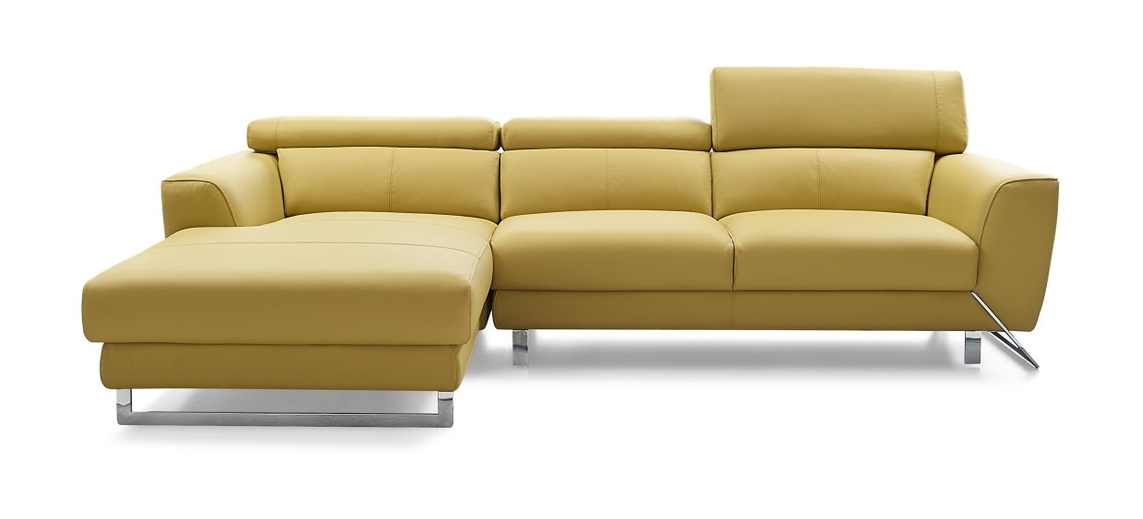S266 Leather Match Sectional Sofa, Left Arm Chaise Facing