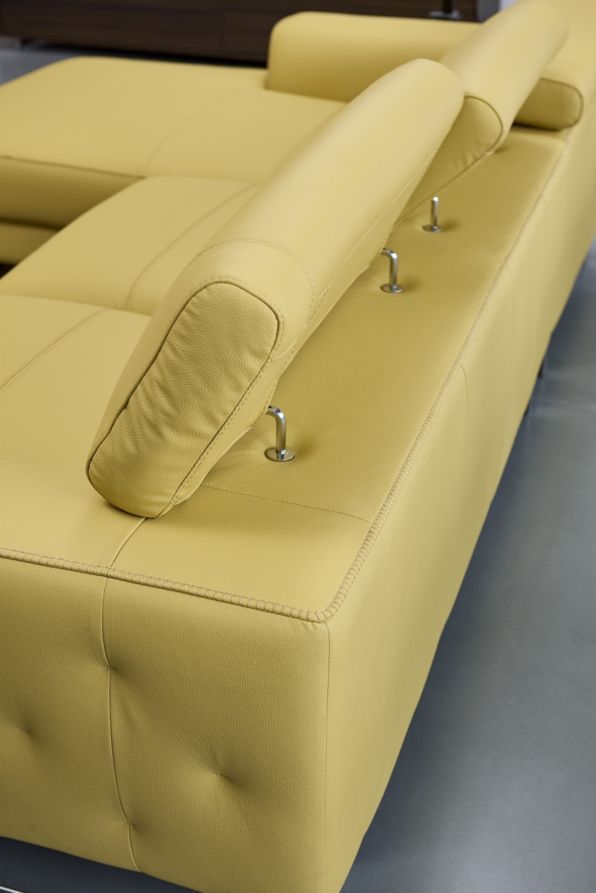S266 Leather Match Sectional Sofa, Left Arm Chaise Facing