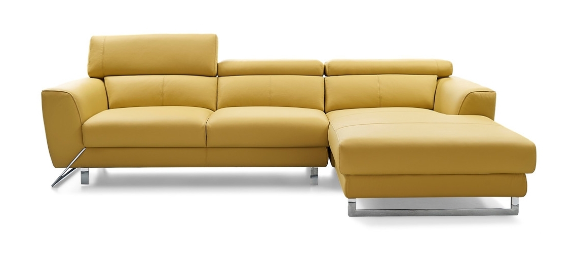 S266 Leather Match Sectional Sofa, Right Arm Chaise Facing