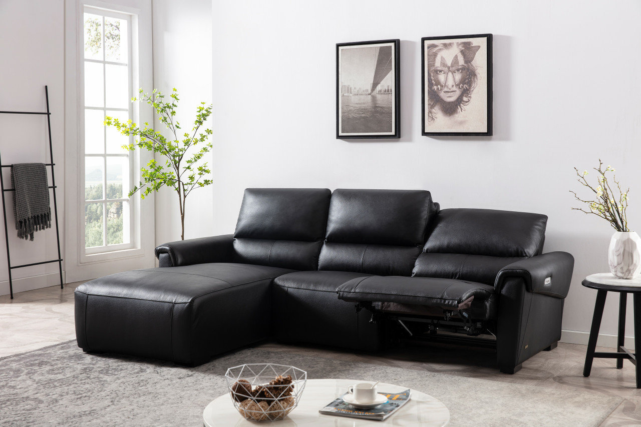 S275 Leather Reclining Sofa Chaise