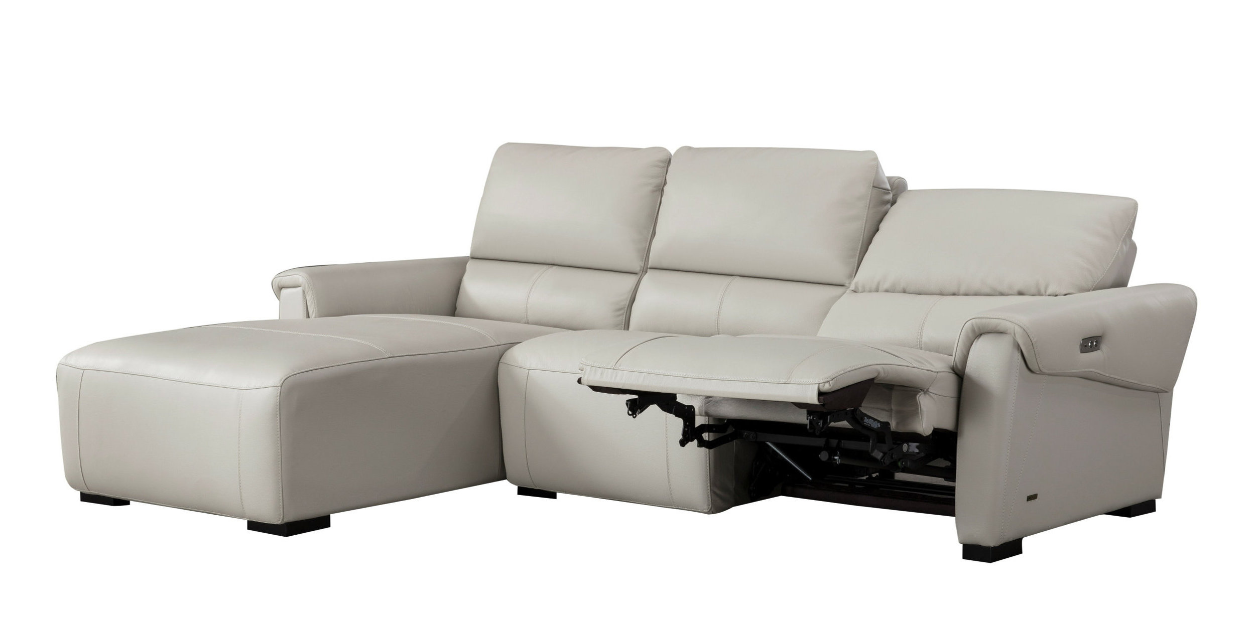 S275 Leather Reclining Sofa Chaise