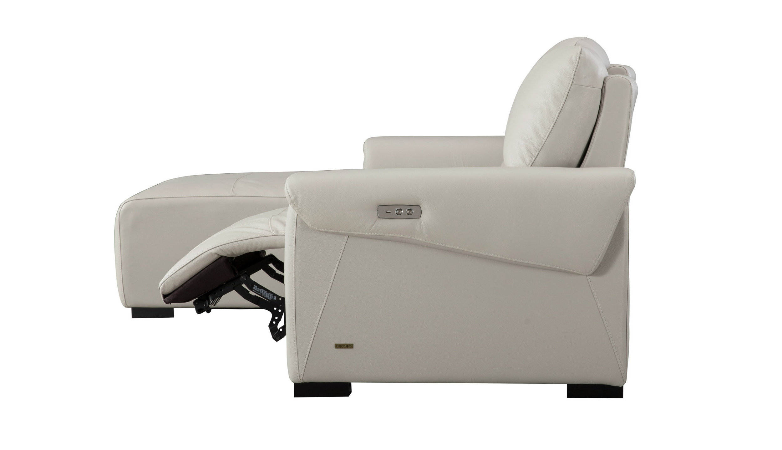 S275 Leather Match Sectional Sofa with Electric Recliners, Left Arm Chaise Facing