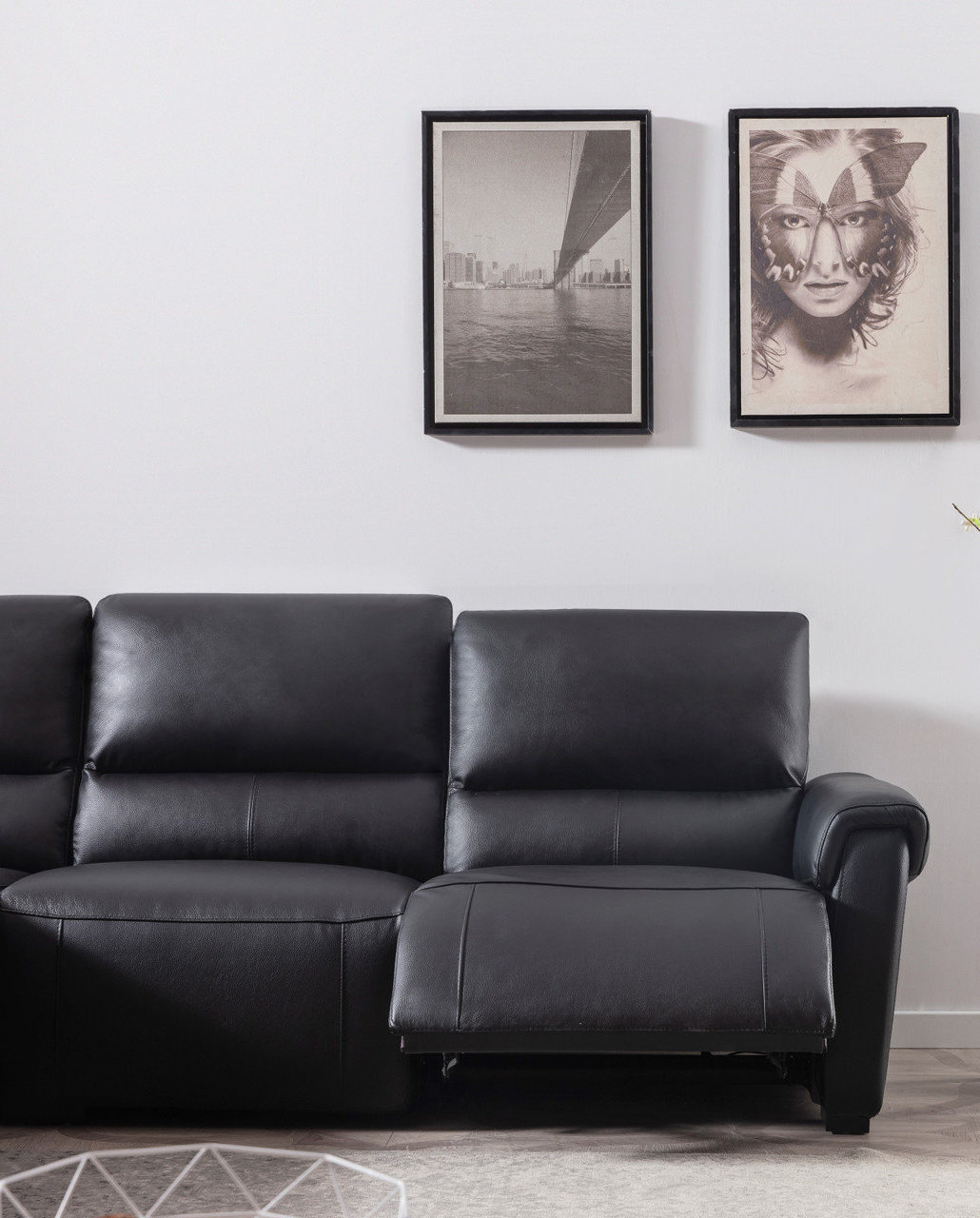 S275 Leather Reclining Sofa Chaise