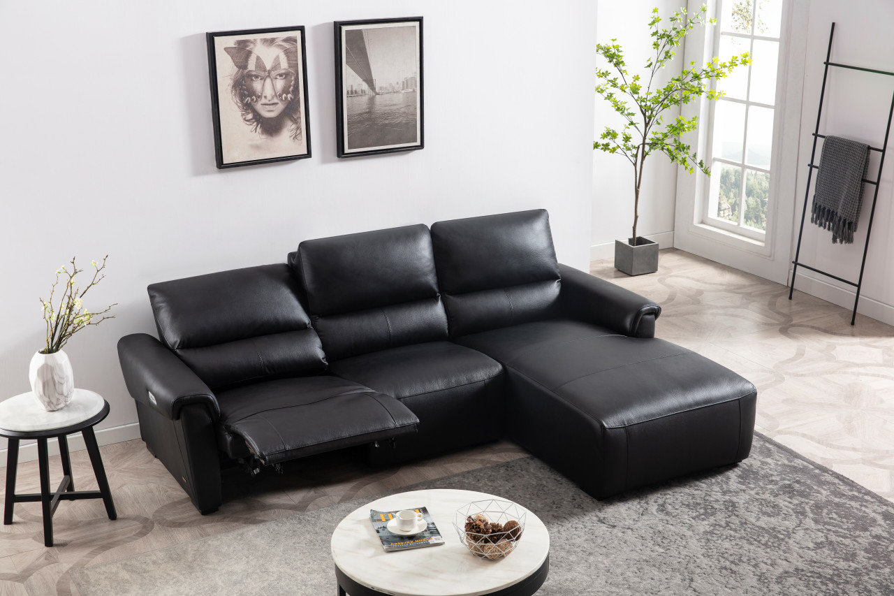 S275 Leather Reclining Sofa Chaise