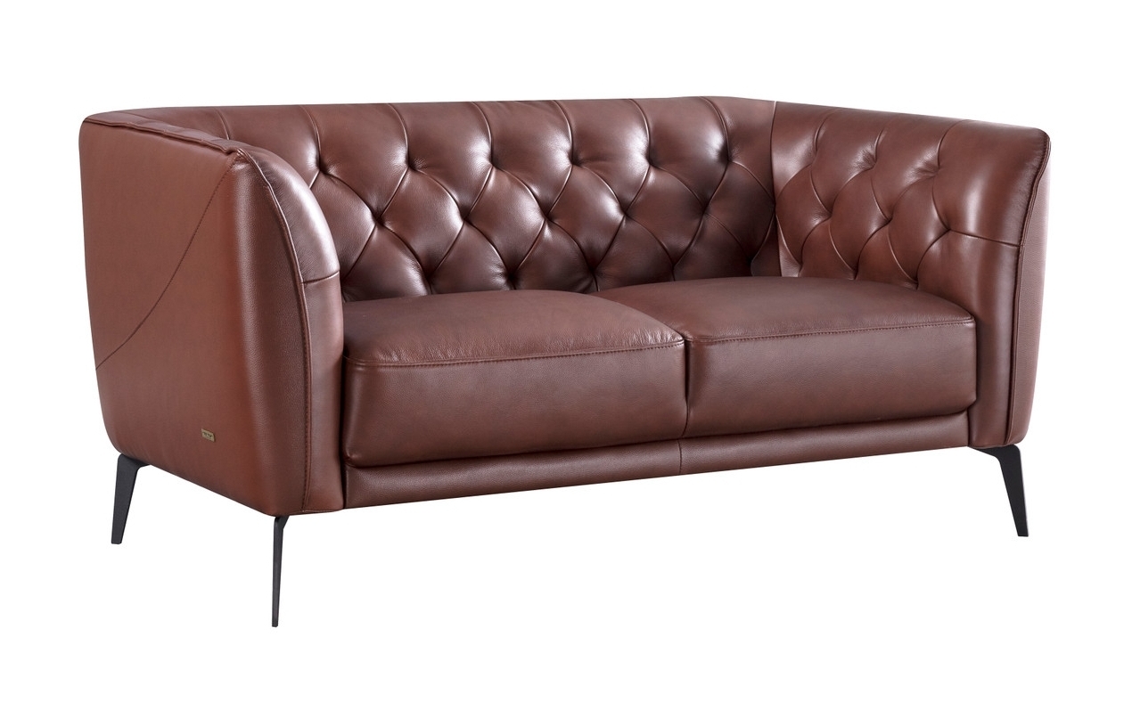 S295 Top Grain Leather Loveseat