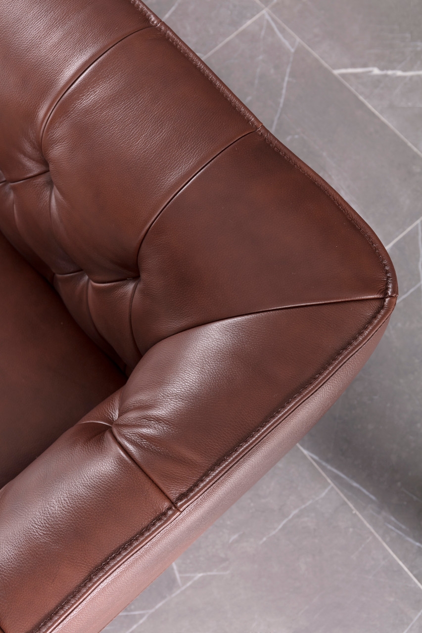 S295 Top Grain Leather Loveseat
