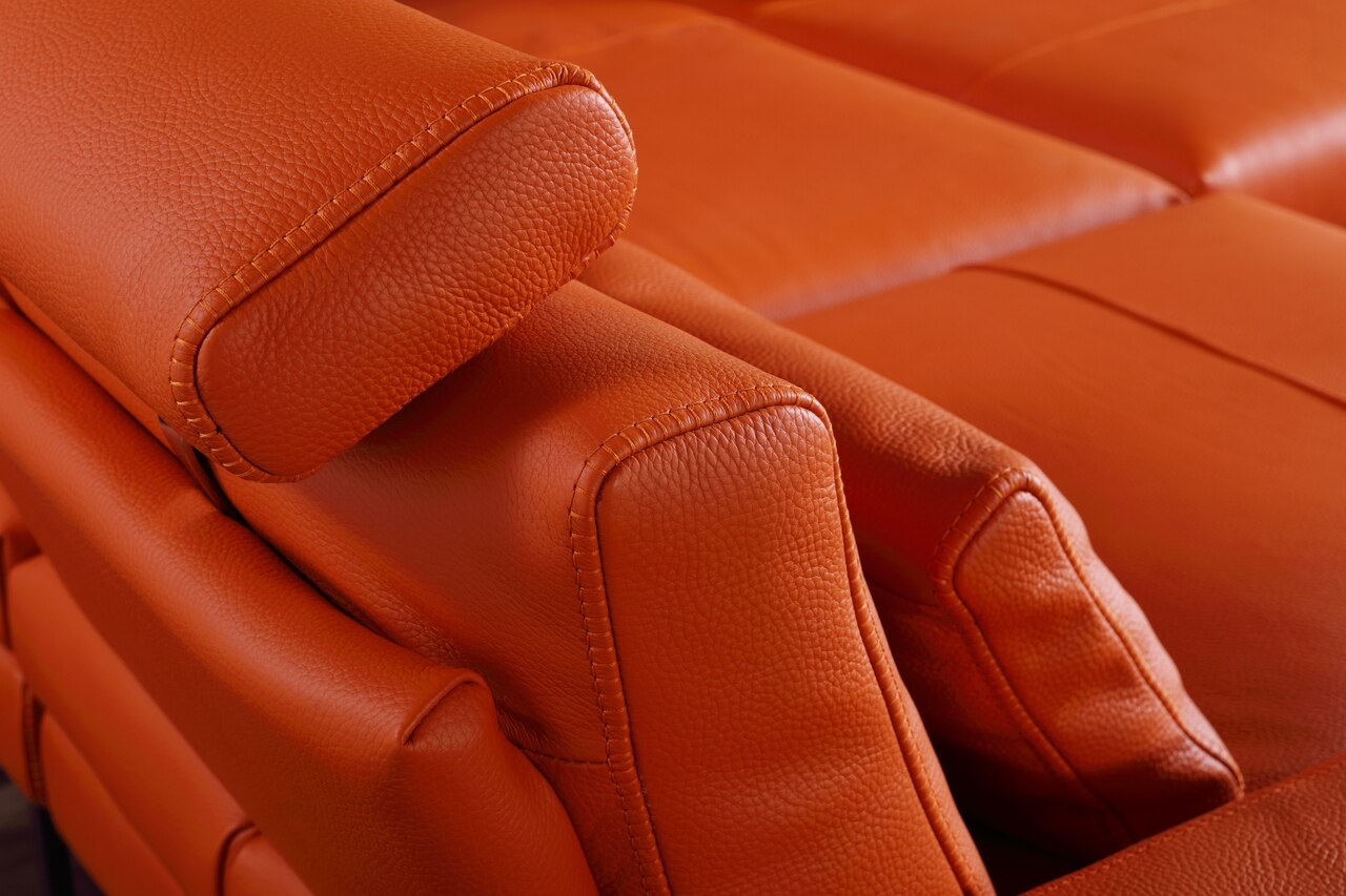 Meta Leather Modular Sectional w/Motion Backrest