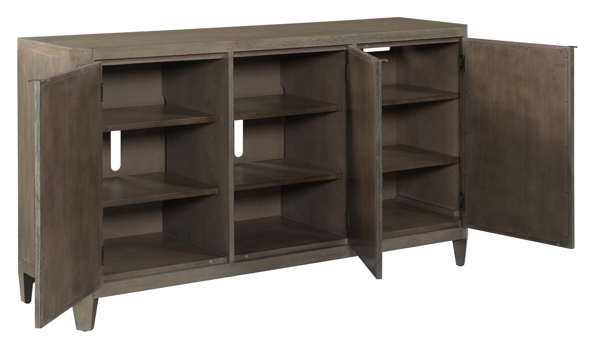 Hammary Hidden Treasures Wood Cercle 3-Door Chest, Beige 