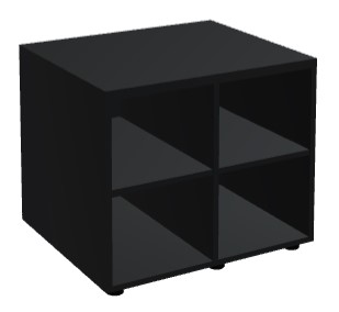 Standard Office Bookcase Storage Unit w/2 Shelves & Vertical Partition
