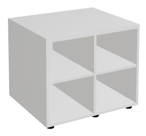 Standard Office Bookcase Storage Unit w/2 Shelves & Vertical Partition