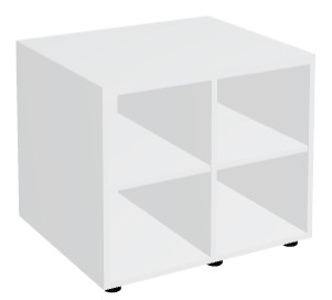 Standard Office Bookcase Storage Unit w/2 Shelves & Vertical Partition