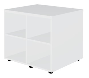 Standard Office Bookcase Storage Unit w/2 Shelves & Vertical Partition