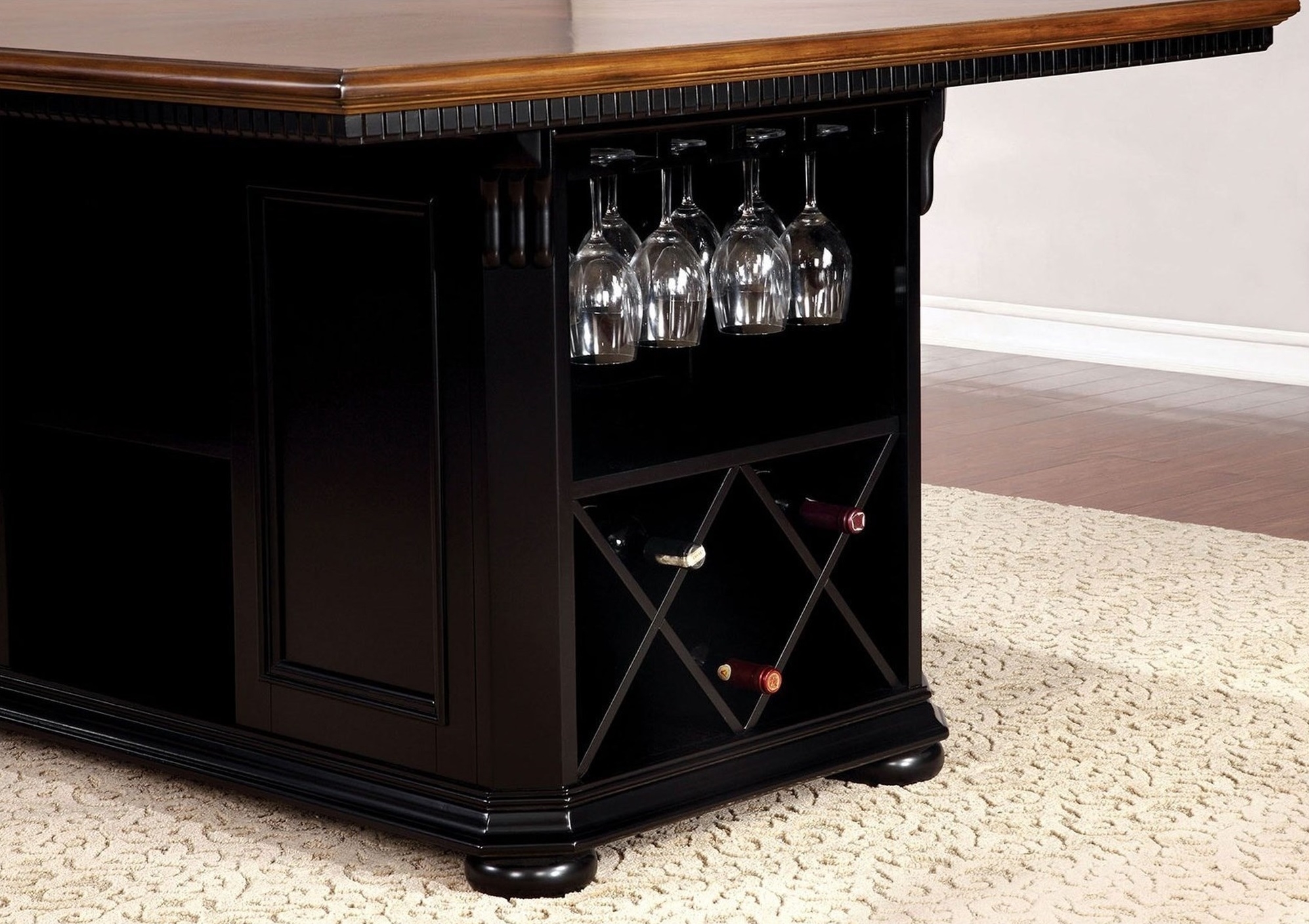 Sabrina Wood Storage Counter Height Dining Table