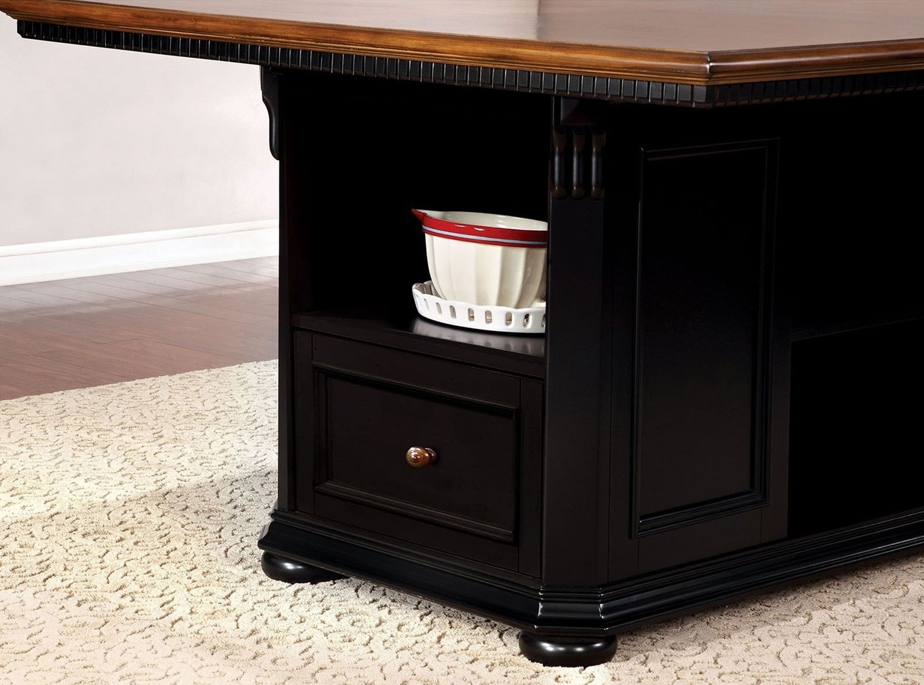 Sabrina Wood Storage Counter Height Dining Table