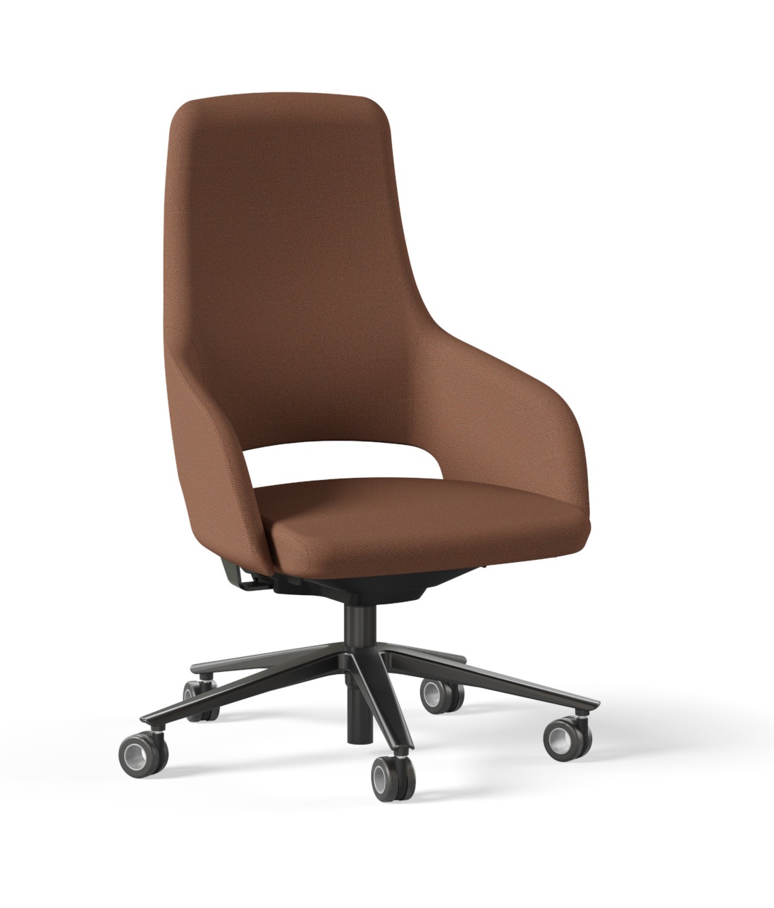 Sandie Swivel Adjustable Task Chair w/Weight Sensitive Synchro Mechanism w/3 Locking Positions & 5-Star Base w/Castors