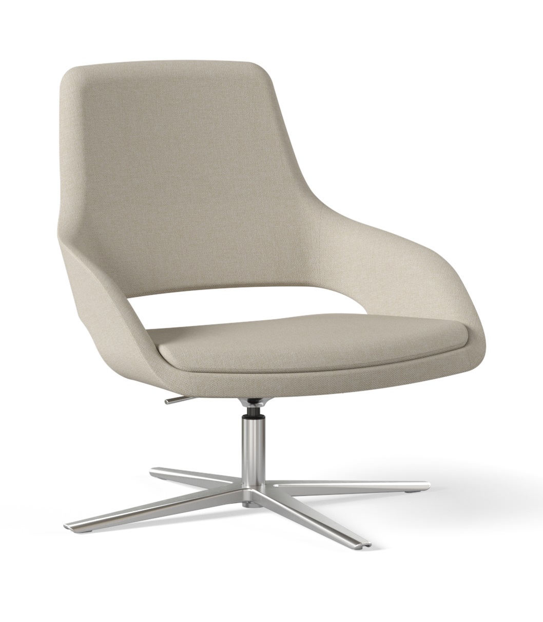 Sandie Low-Back Swivel Adjustable Lounge Chair