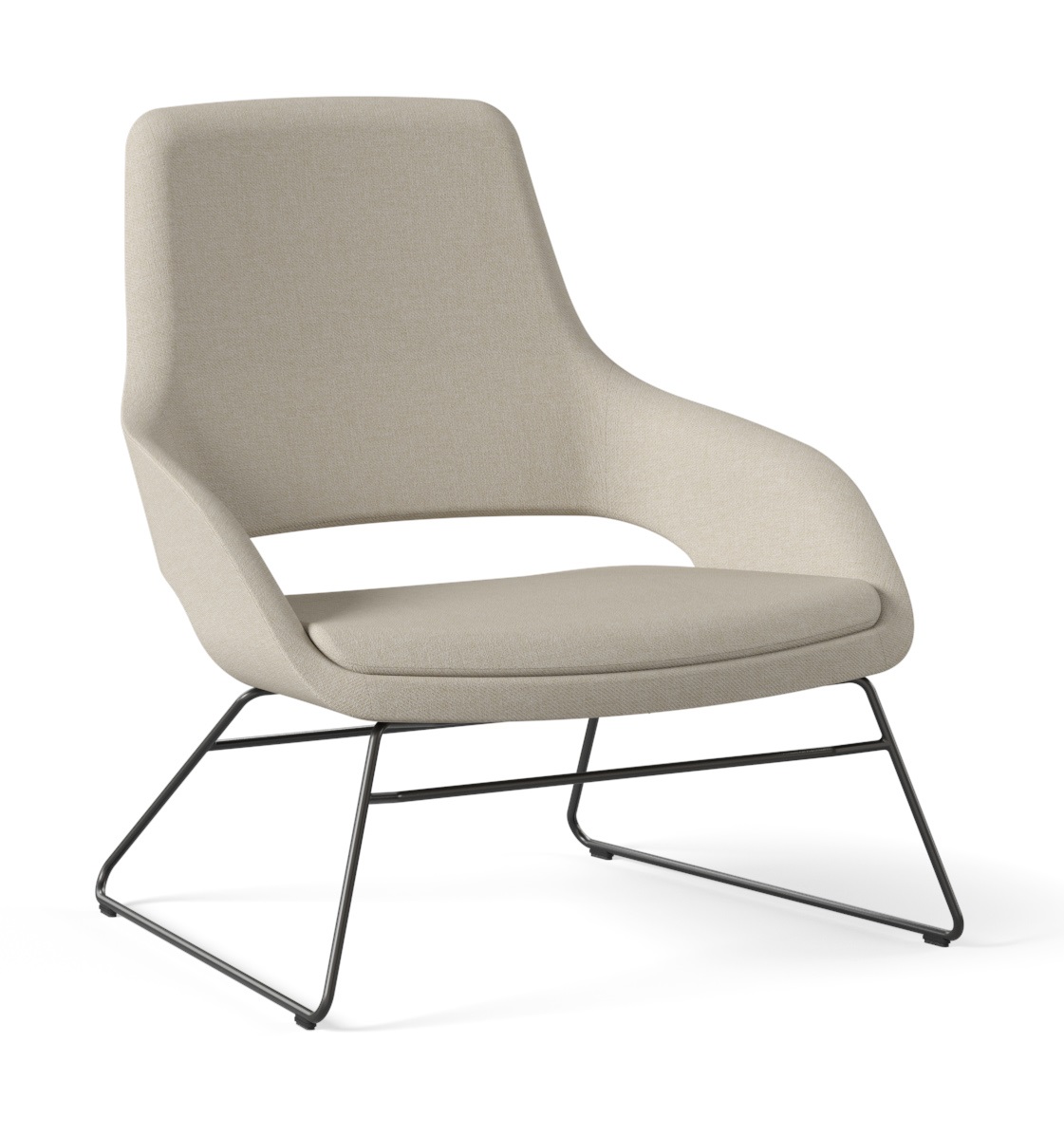 Sandie Office Lounge Chair w/Wire Steel Frame