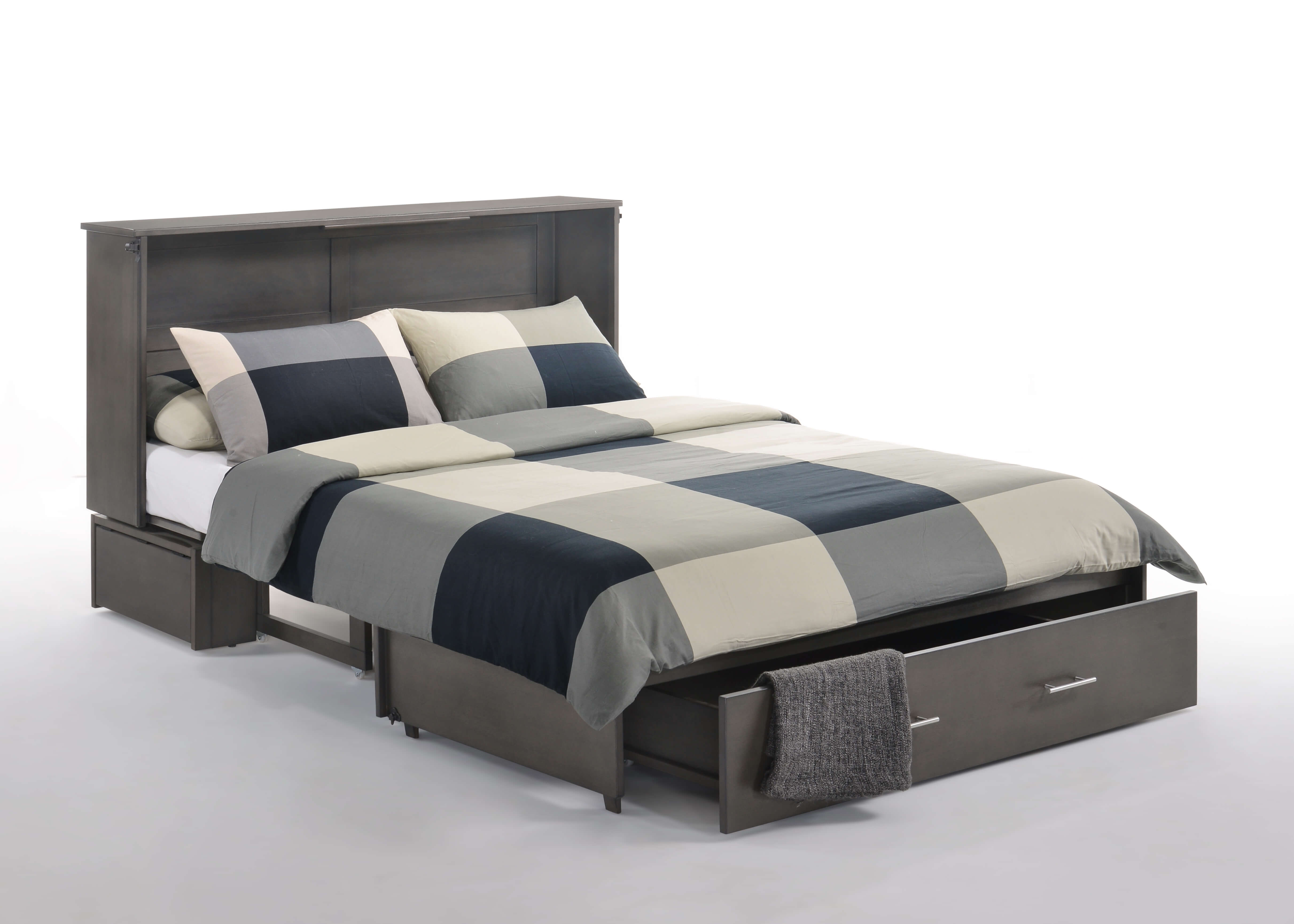 Sagebrush Wood Murphy Cabinet Bed w/Mattress