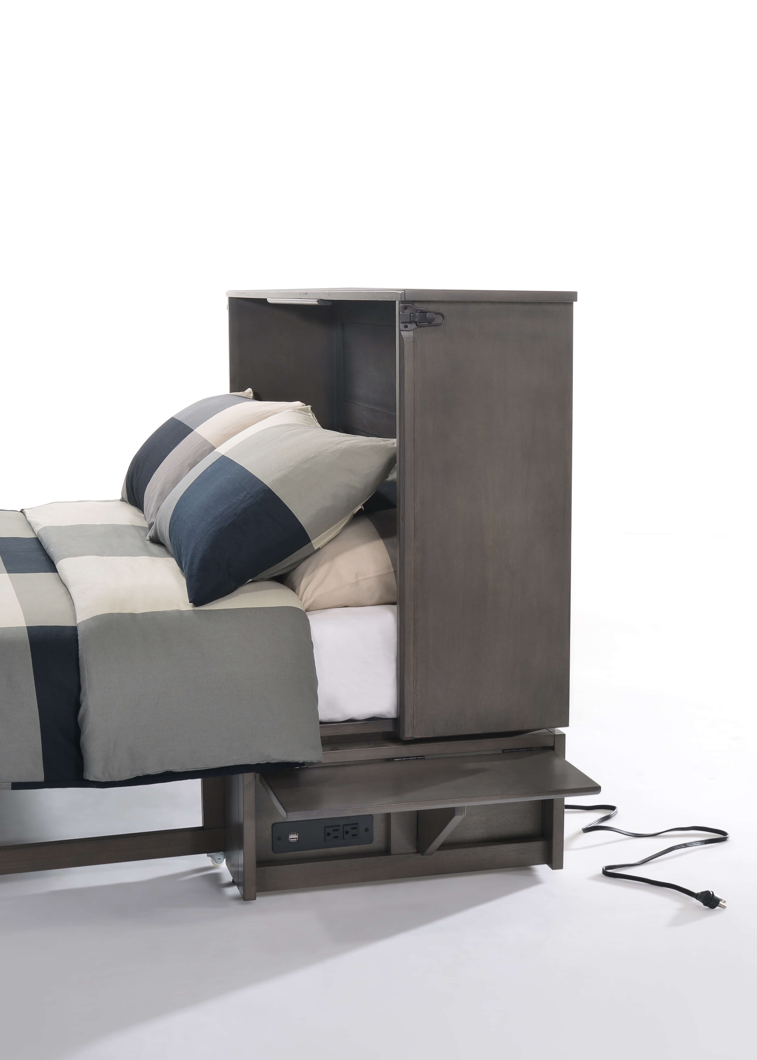 Sagebrush Wood Murphy Cabinet Bed w/Mattress