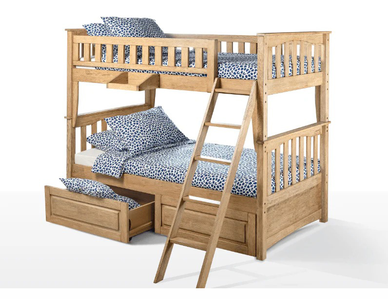Sailboat Wood Bunk Bed, Twin/Twin Size