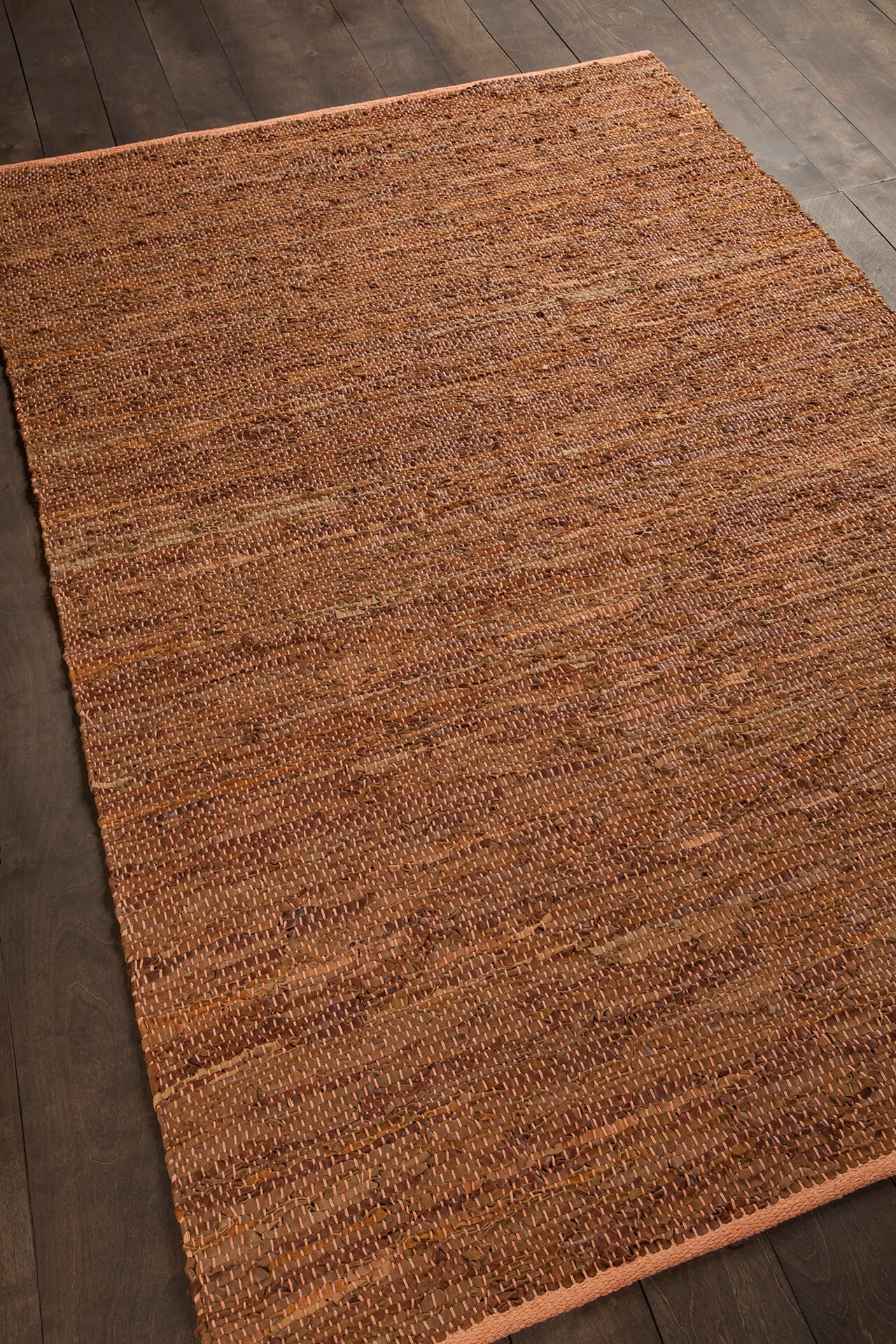 Saket Leather/Cotton Rectangular Hand-woven Rug, 9' x 13'