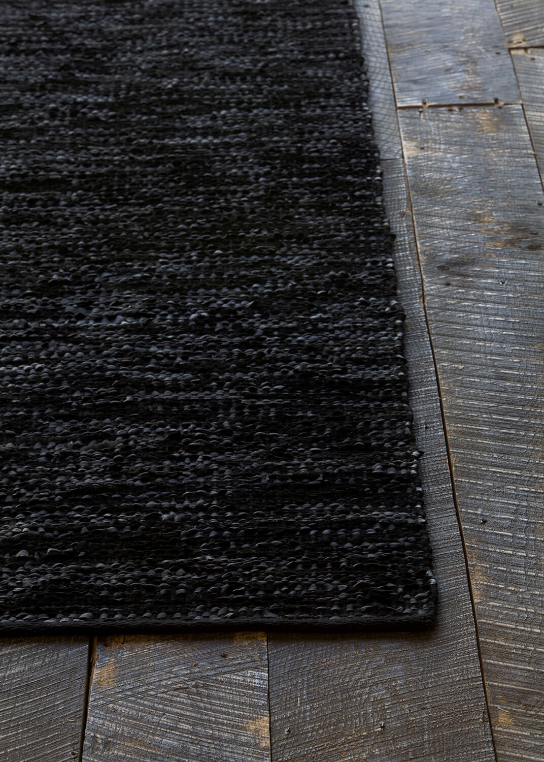 Saket Leather/Cotton Rectangular Hand-woven Rug, 2' x 3"