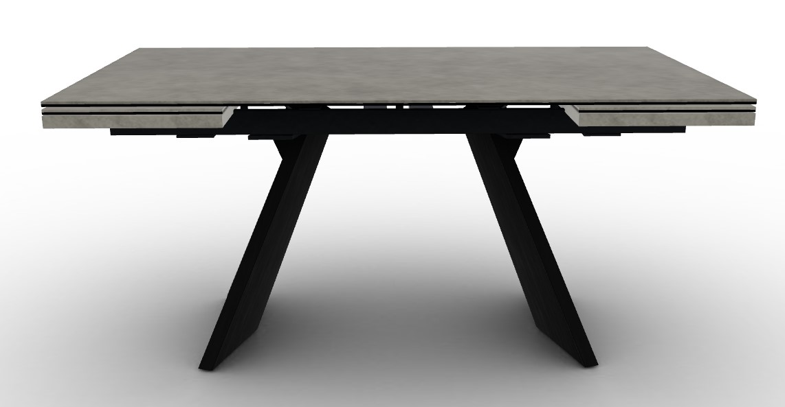 Icaro W63"-94.5" Rectangular Ceramic/Wood Veneer Extendable Dining Table