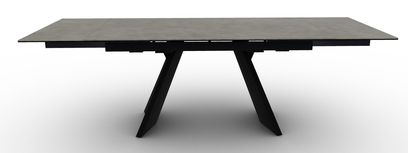 Icaro W63"-94.5" Rectangular Ceramic/Wood Veneer Extendable Dining Table