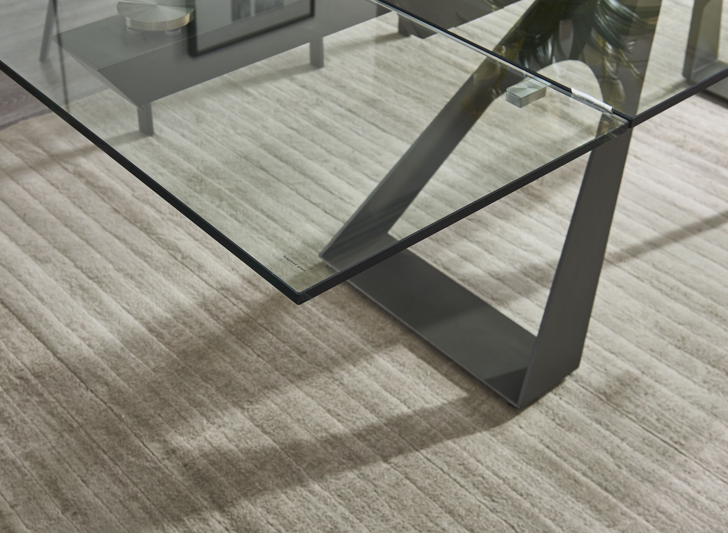 San Diego Glass Extendable Dining Table