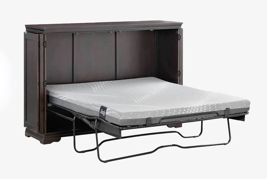 Sealy San Sebastian Wood Murphy Cabinet Bed w/Mattress