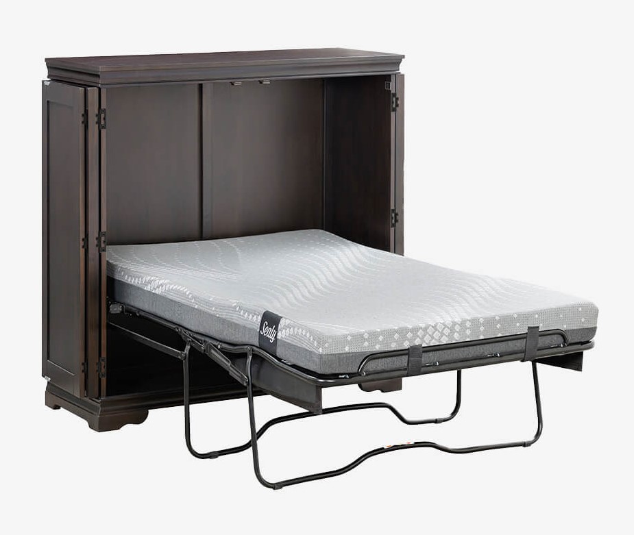 Sealy San Sebastian Wood Murphy Cabinet Bed w/Mattress
