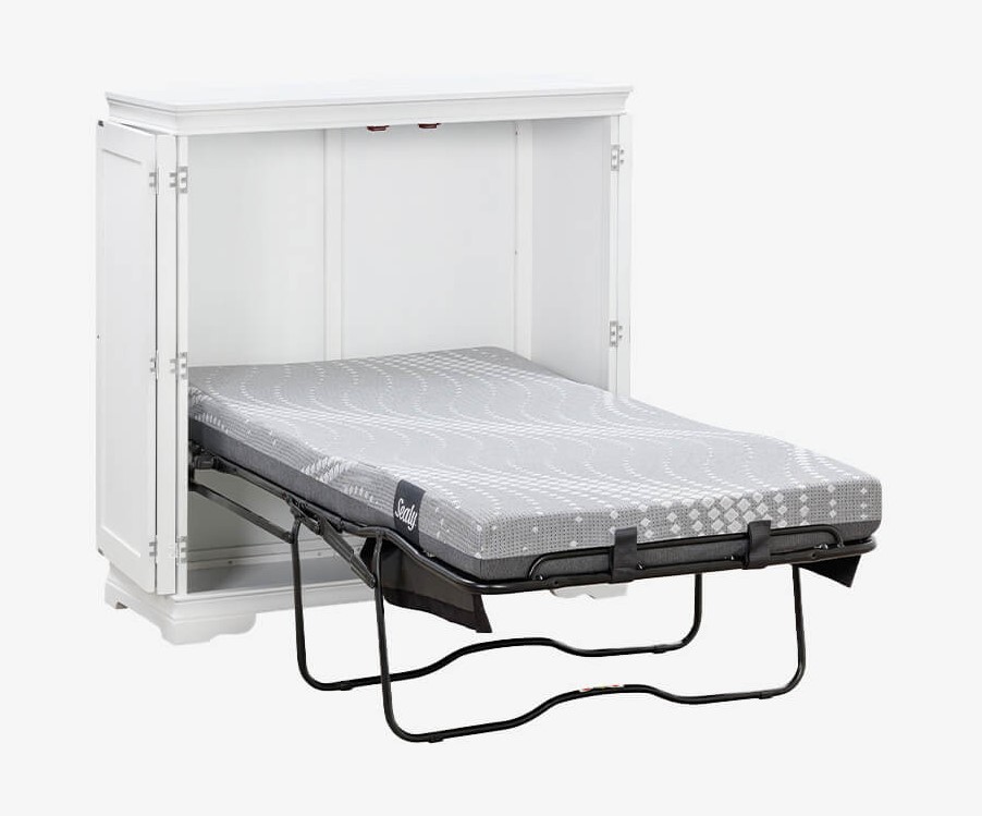 Sealy San Sebastian Wood Murphy Cabinet Bed w/Mattress, Twin Size