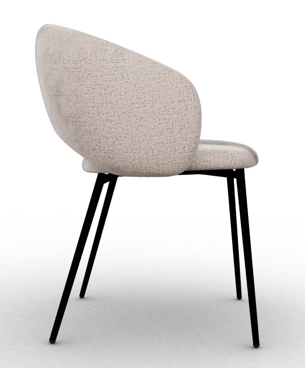Anime Aspen Fabric/Metal Dining Chair
