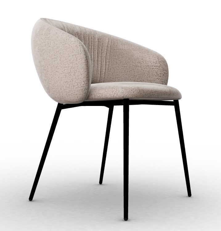 Anime Fabric/Metal Dining Chair