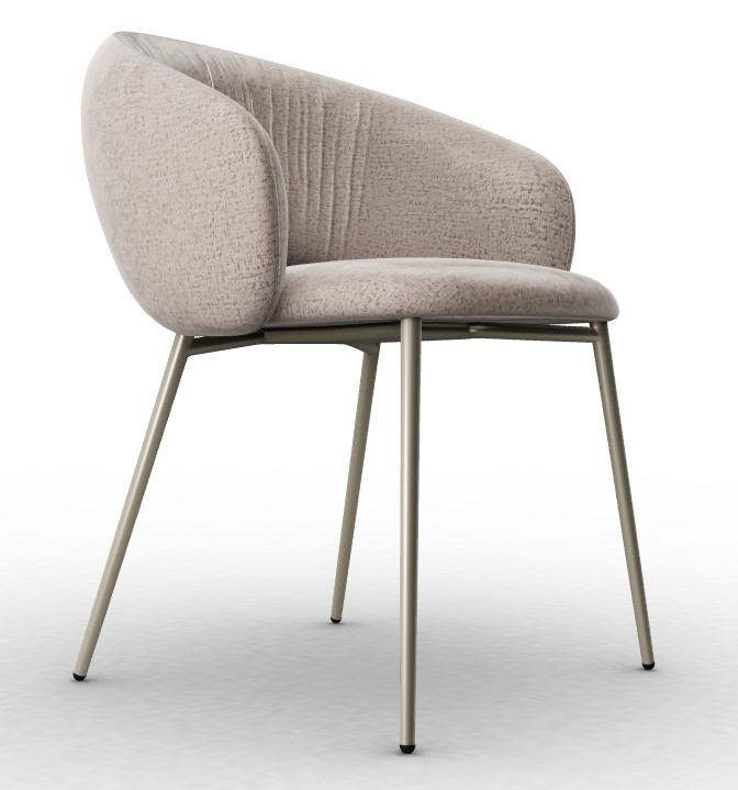 Anime Fabric/Metal Dining Chair