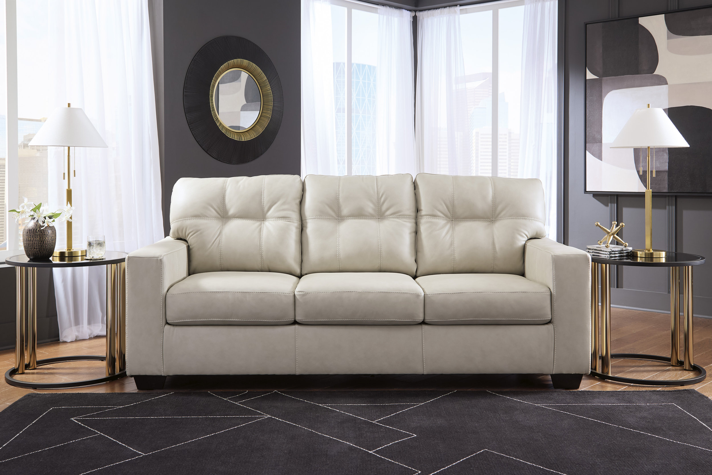 Santorine Leather Living Room Set