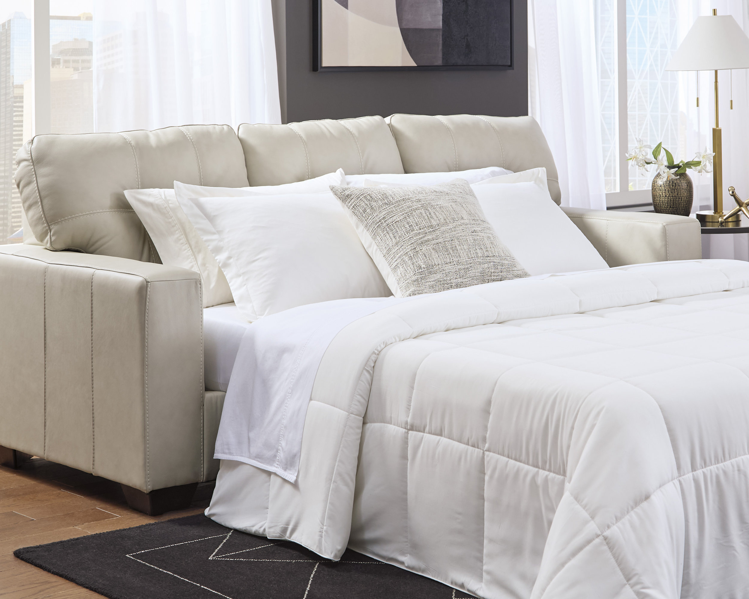 Santorine Leather Living Room Set