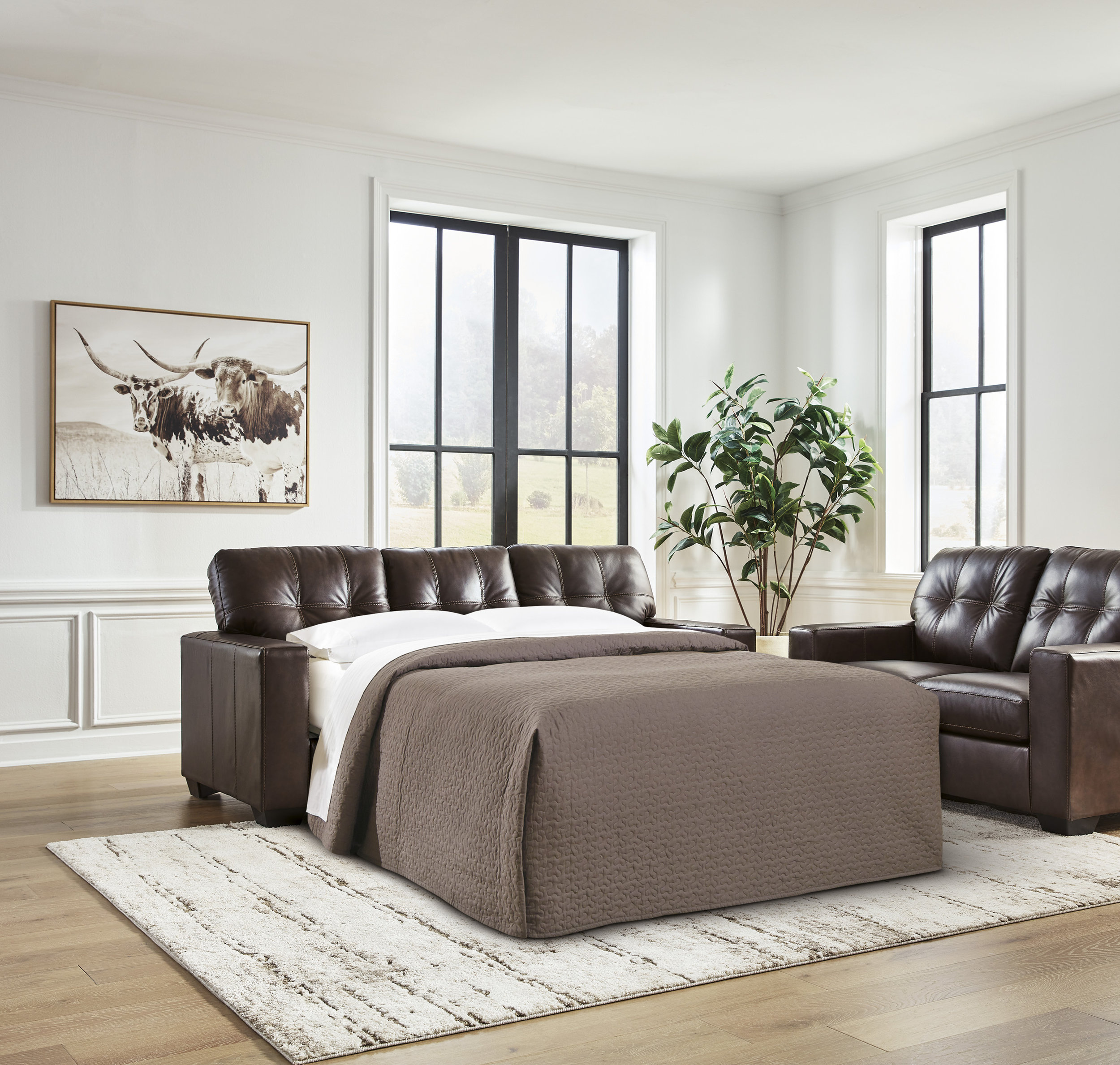 Santorine Leather Living Room Set