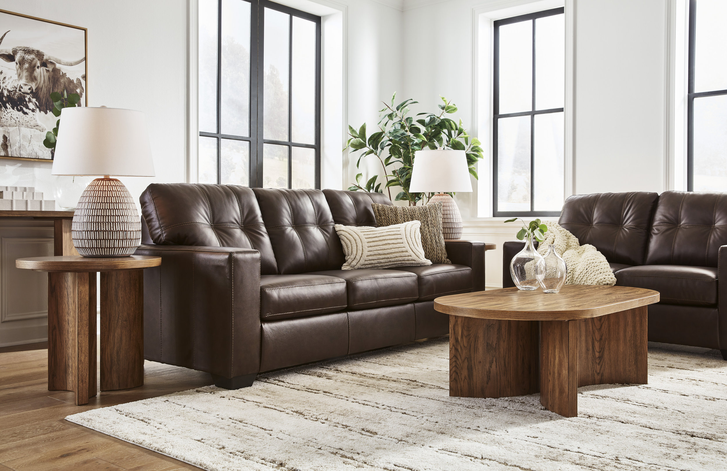 Santorine Leather Living Room Set