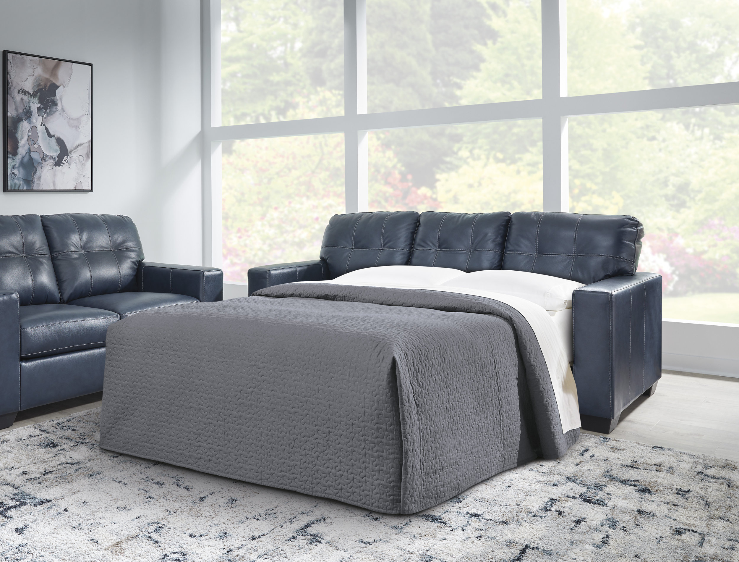 Santorine Leather Living Room Set