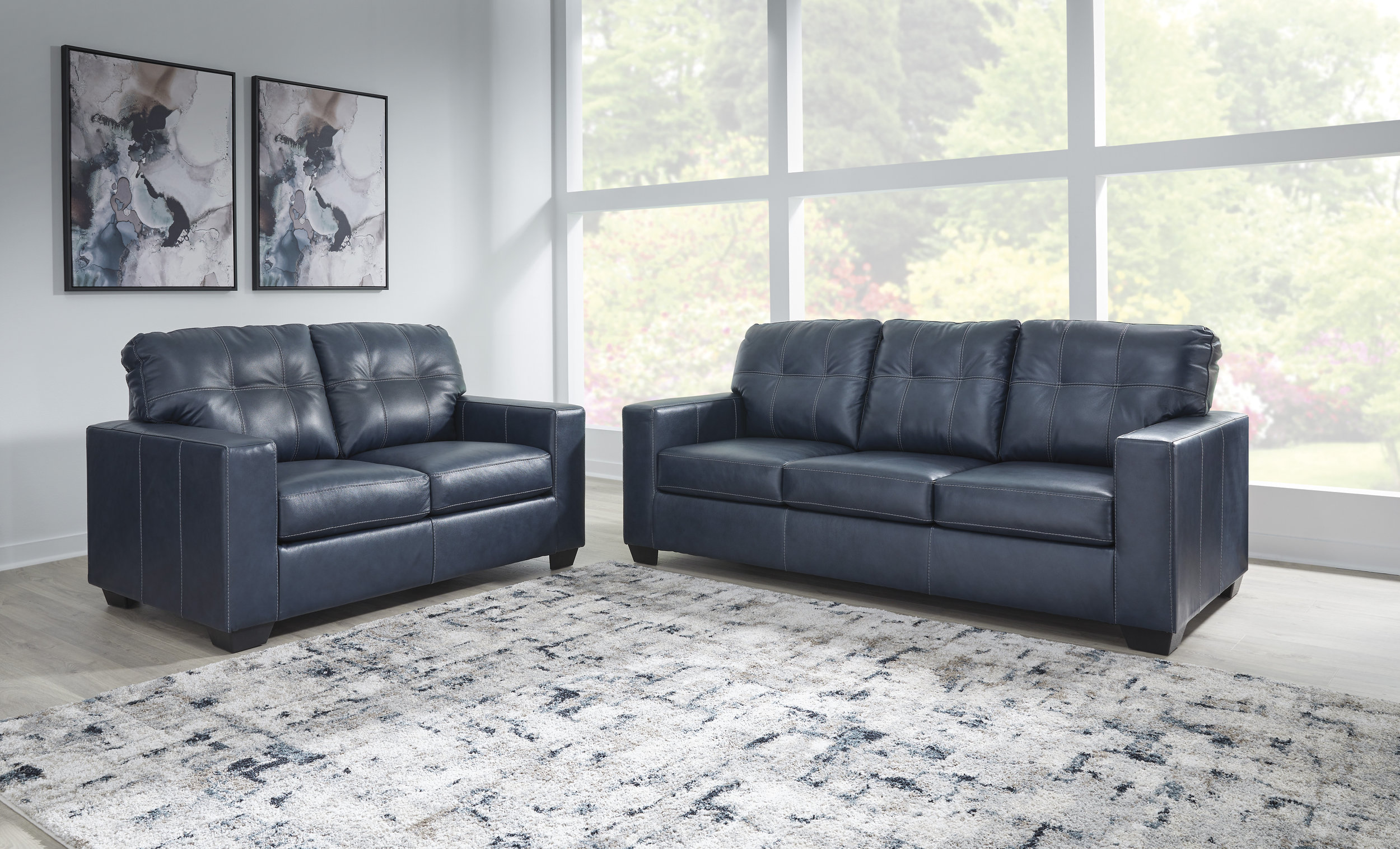 Santorine Leather Living Room Set