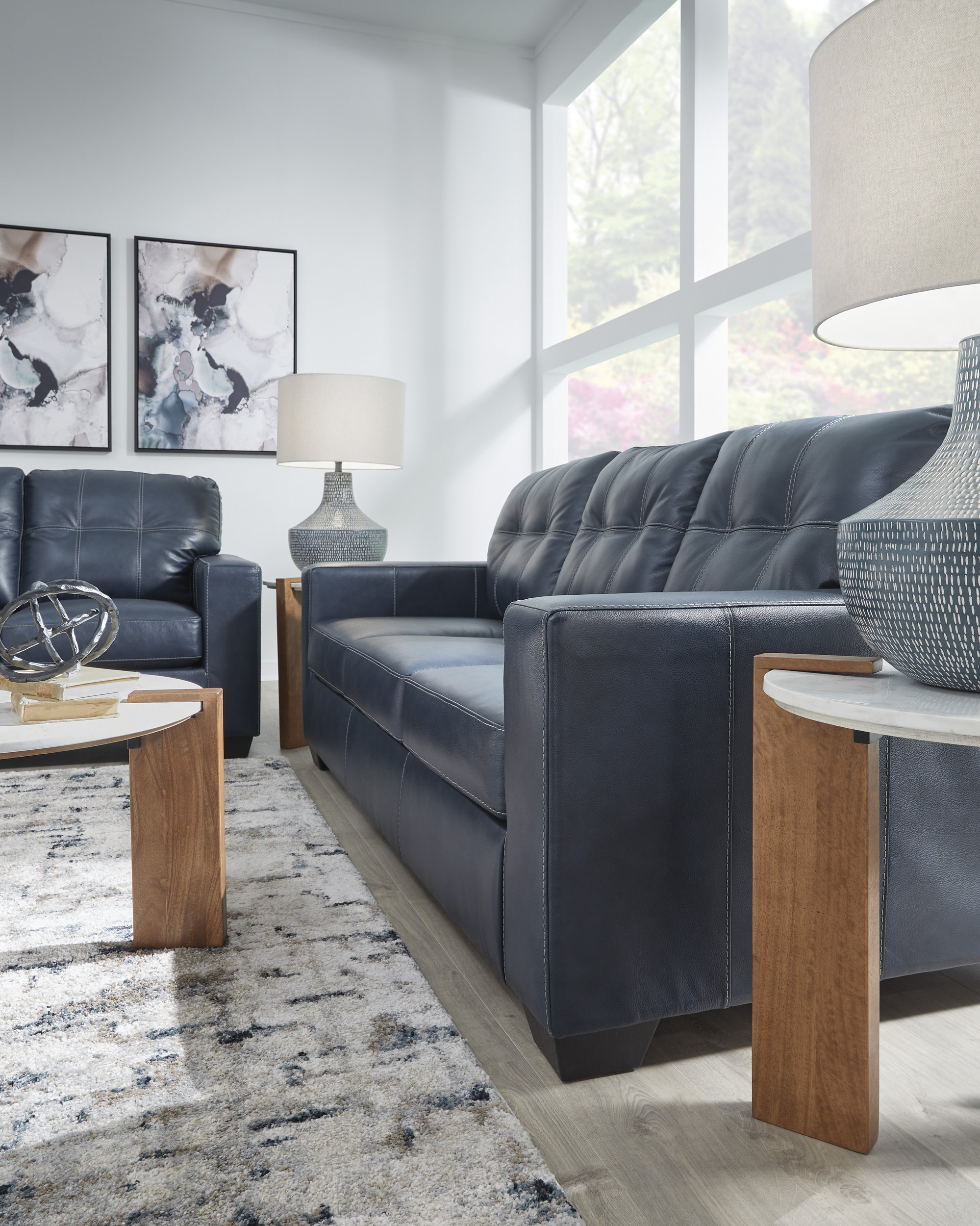 Santorine Leather Living Room Set