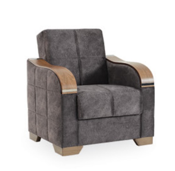 Saphire Microsuede Convertible Storage Living Room Set