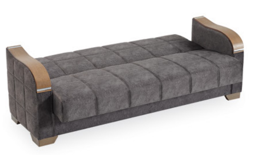 Saphire Microsuede Convertible Storage Sofa