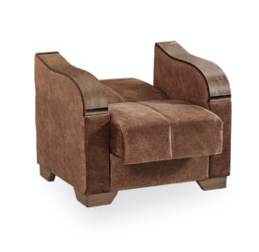 Saphire Microsuede Convertible Storage Living Room Set