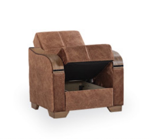 Saphire Microsuede Convertible Storage Living Room Set