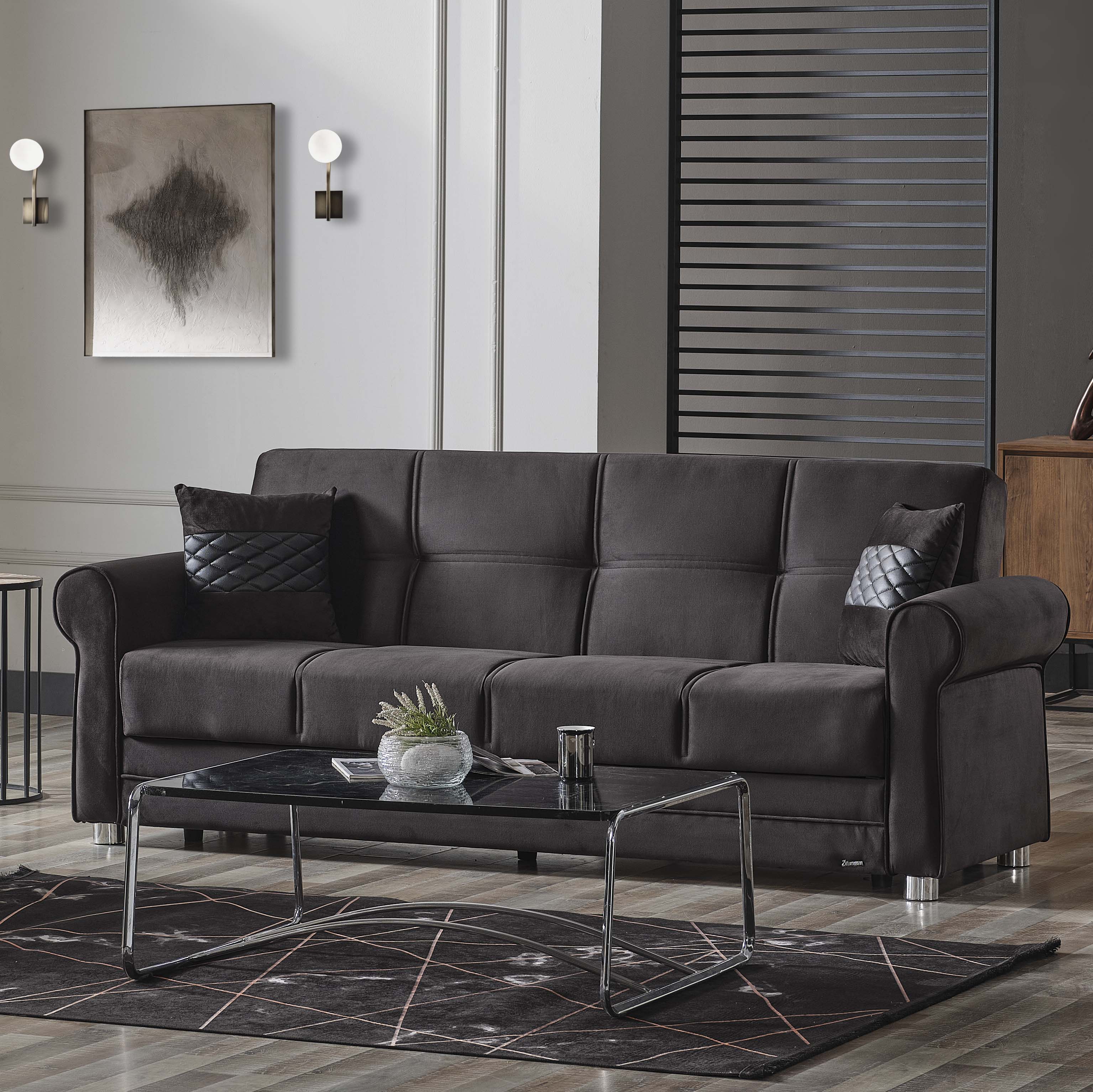 Sara Fabric Convertible Living Room Set