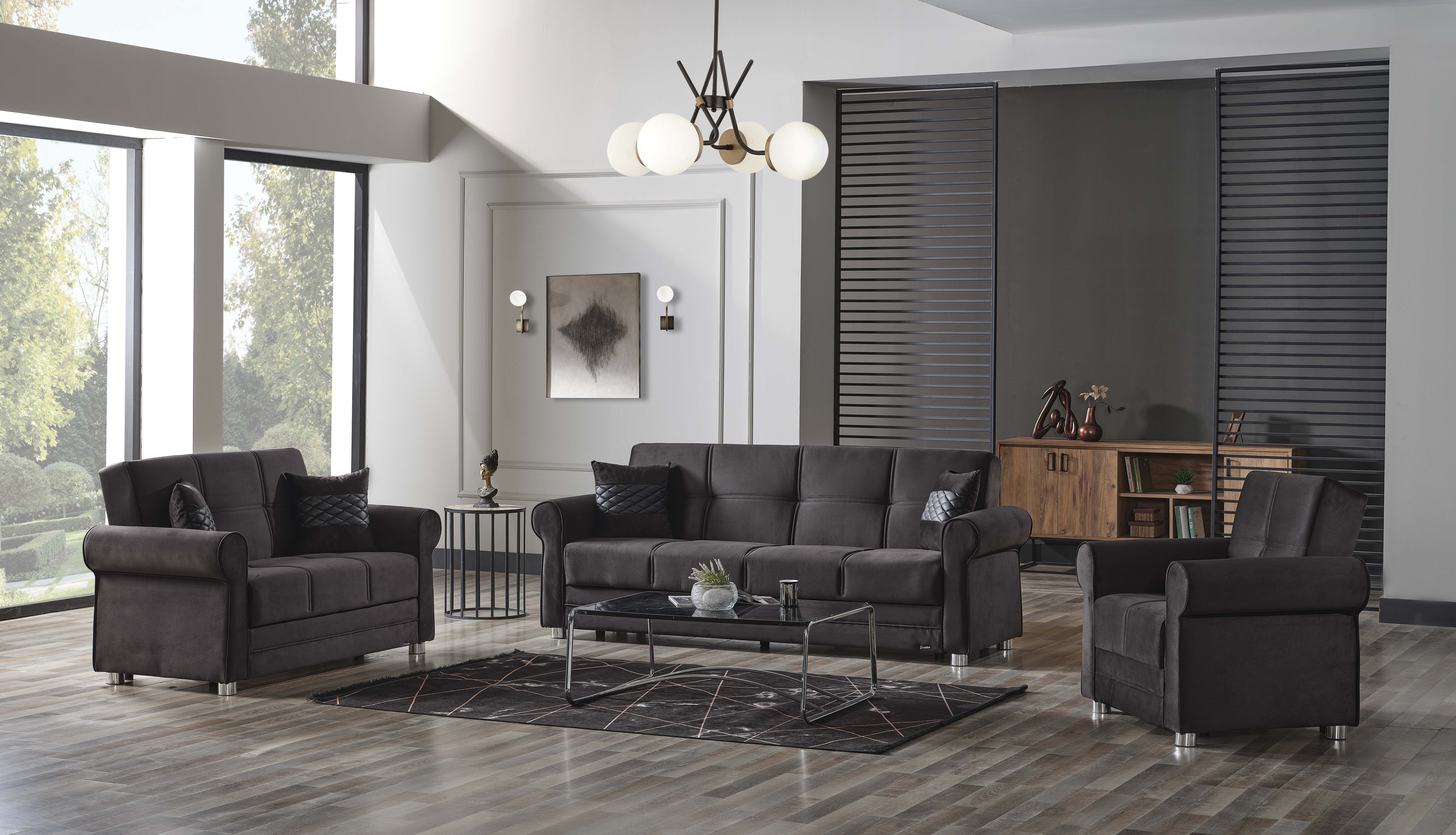 Sara Microfiber Fabric Convertible Sofabed