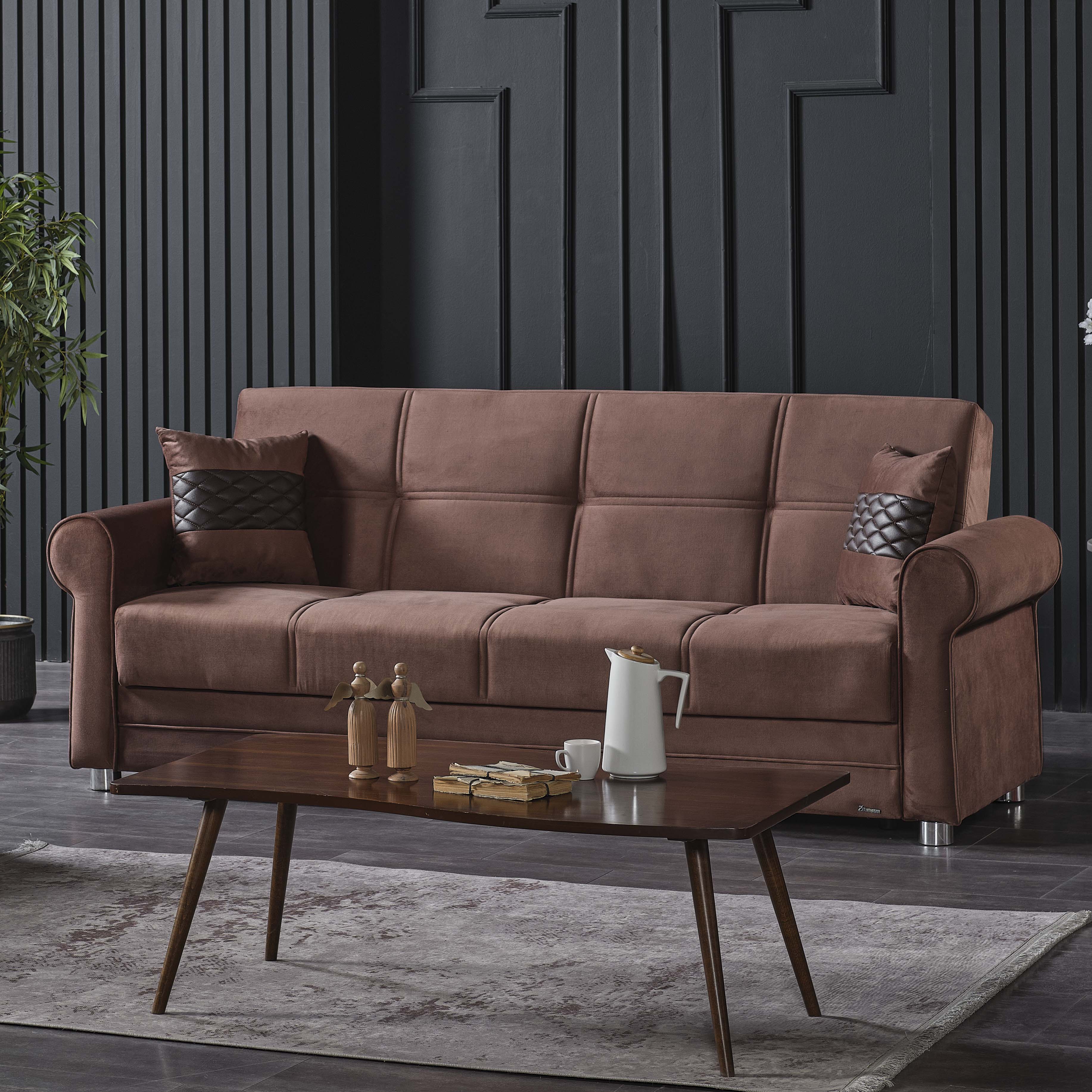 Sara Fabric Convertible Living Room Set